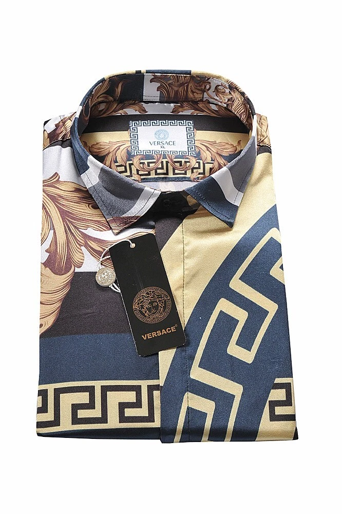 Versace Camicia Uomo Vestito Manica Lunga Taglia XL