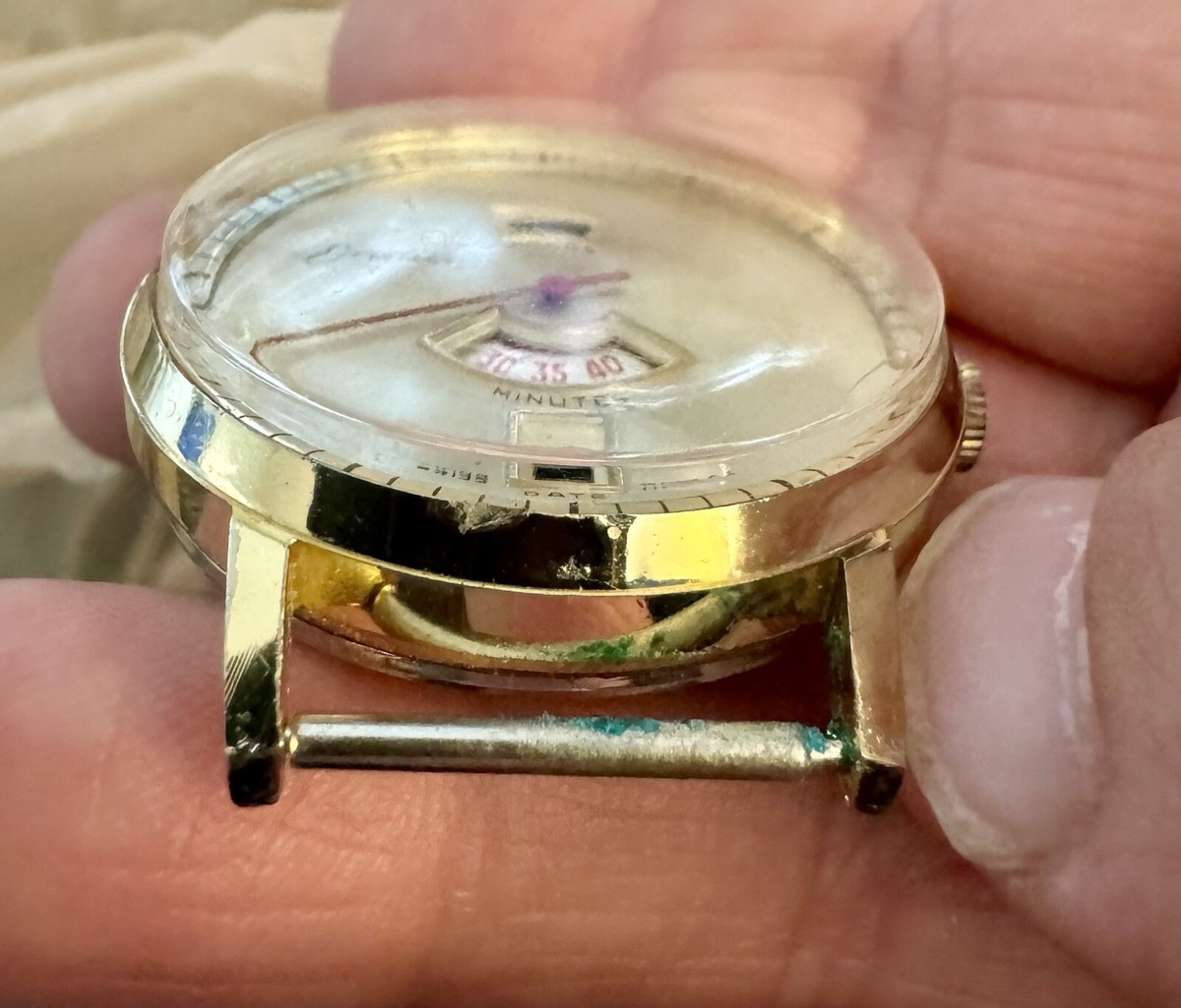 ENDURA SWISS DIGITAL JUMP HOUR MEN'S WINDING 19267 VINTAGE WATCH