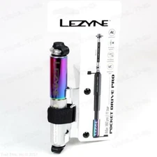 Lezyne Pocket Drive Road/MTB Mini Bicycle Pump PV/SV 160psi Neo Metallic Silver