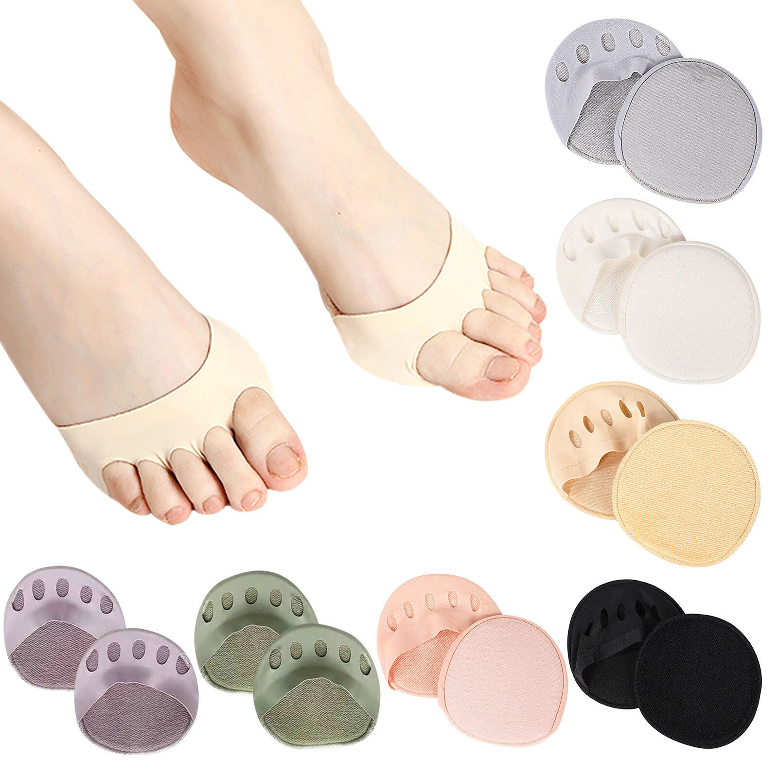 Forefoot Cushion Pads for Metatarsal Pain Relief and Ball of Foot Support  