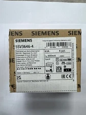 Siemens 5SV3646-4 RCCB Type B  63A 300mA 4-Pole 400V AC/ CUSTOMS COSTS INCLUDED
