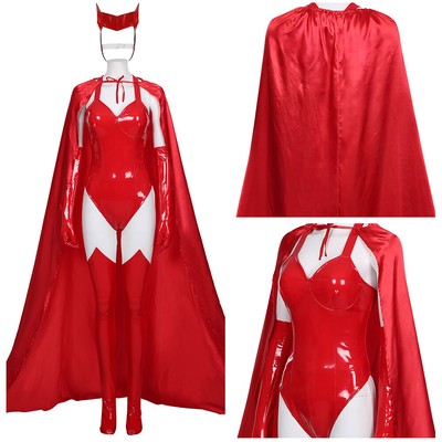 Wanda Vision Sexy Scarlet Witch Wanda Maximoff Cosplay Costume Outfit Cloak Pant