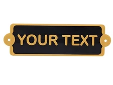 Plastic Custom Personalized Customized Vintage Style Sign Plaque Home Office