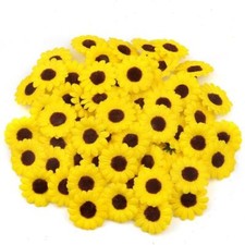 30pcs Mini Silk Artificial Sunflower Flower Head For Wedding Party Scrapbooking