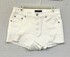 EUC Aeropostale Vintage High Rise Shorty Jean Shorts, Distressed White 10