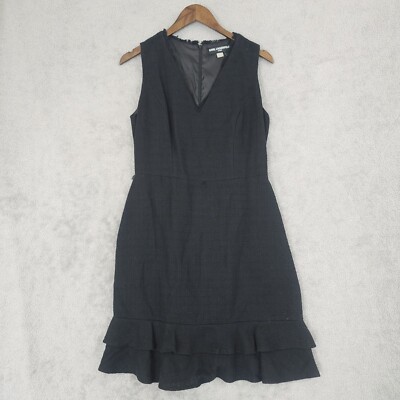 NWOT Karl Lagerfeld Paris Tweed Womens Black Sleeveless Knee Dress Size 10  18PT