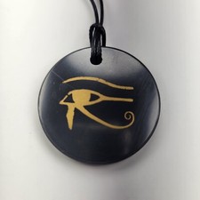 Shungite Pendant Eye of Horus Paint - Various Shapes