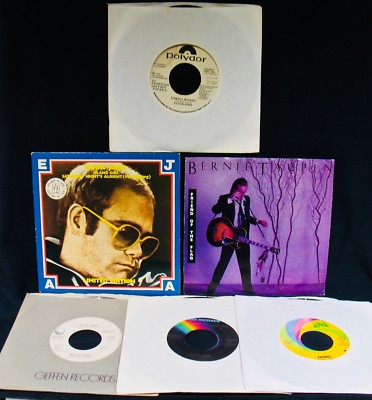 ELTON JOHN~6 Classic Radio Station 45's~3 Promo's~1 UK Import~Bernie Taupin