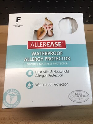 AllerEase Maximum Allergy Waterproof Protection Zippered Mattress Protector FULL