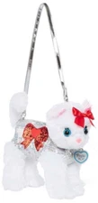 Poochie & Co Chloe the Cat Plush Purse with Red Bows