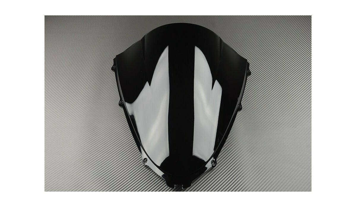 Pare-brise moto racing noir anti-turbulence pour ZZR 1400 ZXT40