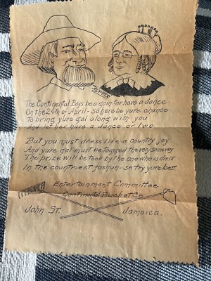 Antique Late 1800s  Jamaica Queens, NY  Dance Invitation Continental Bucket Co.