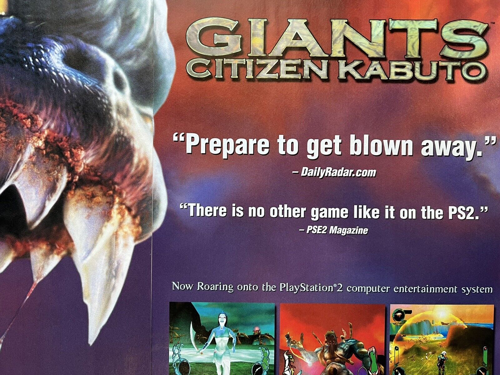 Giants: Citizen Kabuto Playstation 2 PS2 PC 2001 Print Ad/Poster