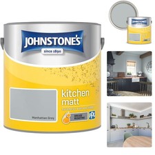 Durable Manhattan Grey Kitchen Paint - Low Odour, Fast Drying Matte Finish, 2.5L