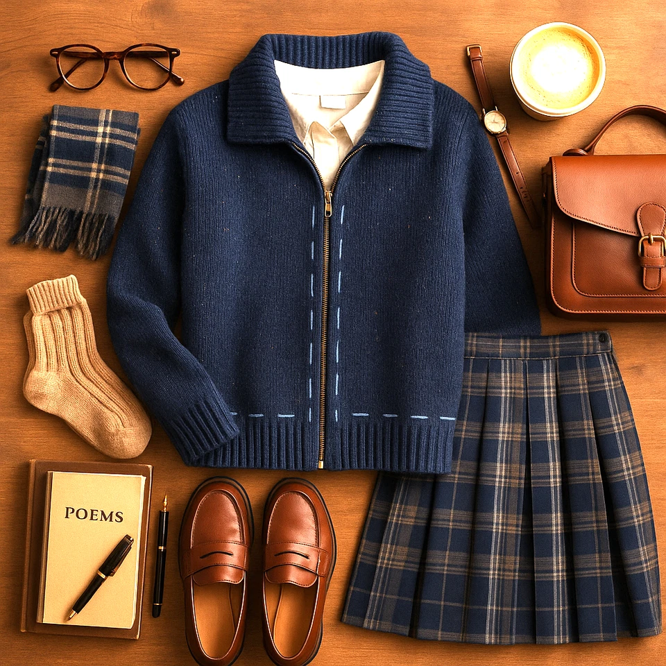 Cárdigan Grueso Cabin Creek De Colección Cremallera Frontal Academia Preppy Cabincore Nuevo con Etiquetas Foto 2 de 4