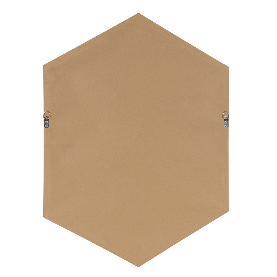 Rhodes Modern Hexagon Wall Mirror, Silver Chrome, 31x22-Inches - Image 4 of 4