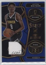 2022-23 Select Draft Selections Memorabilia Blue Prizm 57/75 Peyton Watson 1n2n
