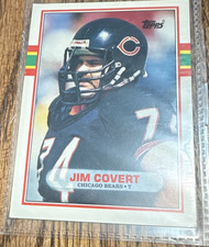 Topps 1989 Jim Covert Rookie #169 Chicago Bears NFL Football Trading Card. rookie card picture