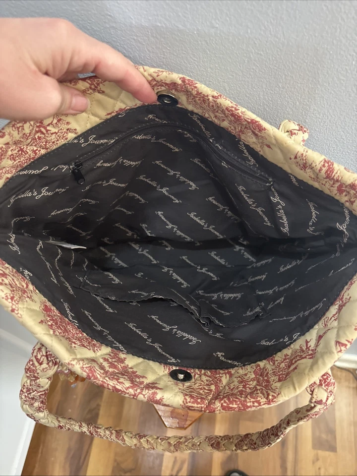 Bolsa de ombro Isabella’s Journey com borla frisada 16 pol X 11 pol X 3 pol trançada - Imagem 4 de 4