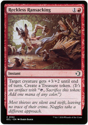 Reckless Ransacking - 0152 - Lorwyn Eclipsed ECL - MTG - NM/M