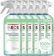 INEOS Next-Gen Cleaning Antibac Spray, 4.5L (750Ml X 6), Multi-Room, Plant Power 6.66 per litre