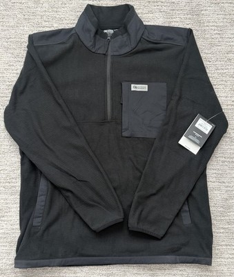 Outdoor Research Men s Trail Mix Quarter Zip Pullover Black XL  ActiveTempFleece