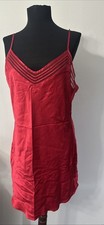 Victoria s Secret Silk Y2K Nightgown Red 100 Silk Label Slip Dress Large