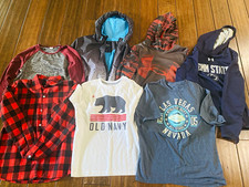Old Navy Under Armour Rolla Boys Clothing Lot Hoodies Jacket Shirts Plaid