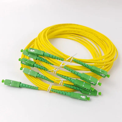 10pcs Simplex Fiber Patch Cord 3M PVC SC APC SC APC Fast Connector Single Mode
