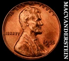 1955-S Lincoln Wheat Cent - Red  Choice Gem Brilliant Unc  No Reserve  #i6774