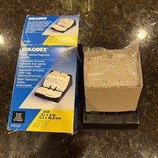 1996 Rolodex Petite Covered Card File S310 Black 250 Cards 2.25x4" New in Box