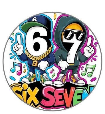 SixSeven 67 Tortenaufleger Six Seven Fondant Essbar