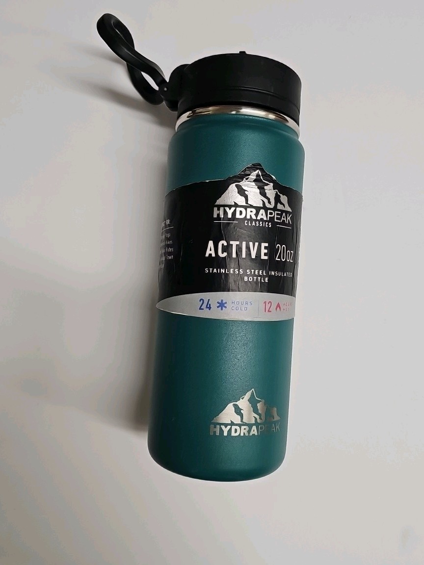 Hydrapeak Active 20oz Insulated Stainless Steel Water Bottle No Straw