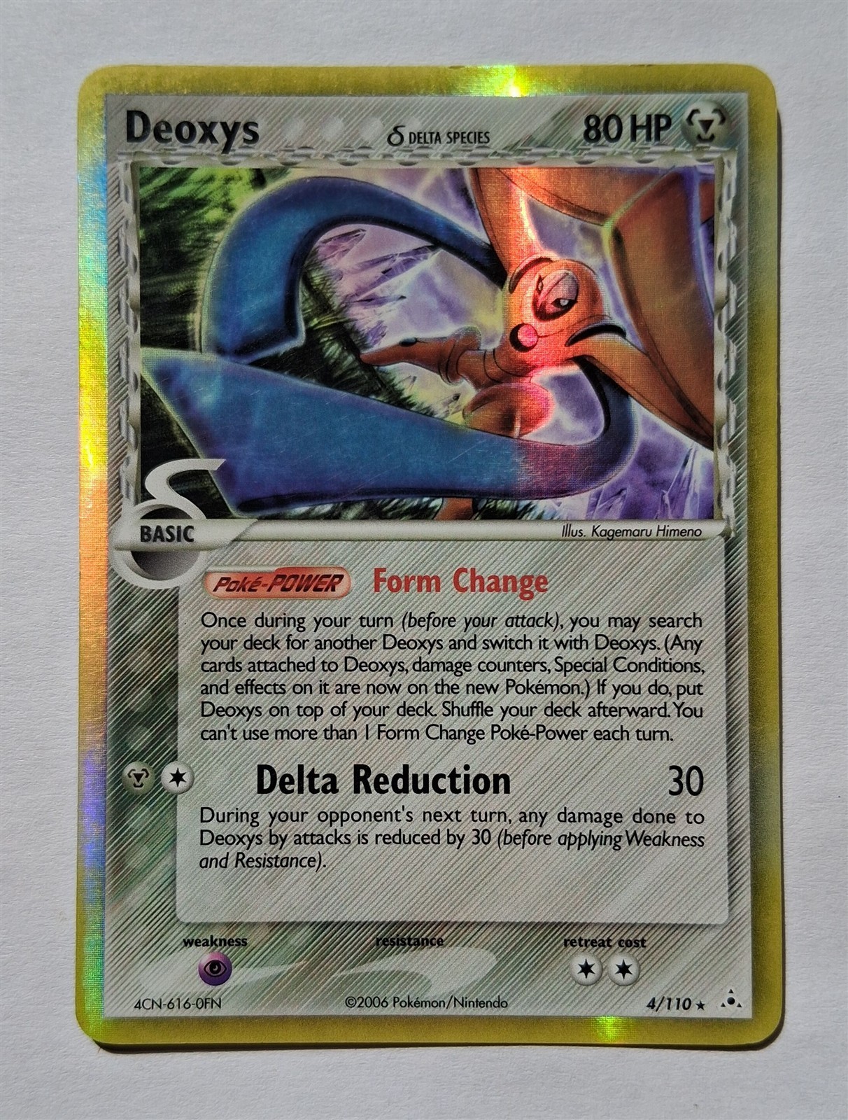 Pokemon - Deoxys (Delta) - Holon Phantoms 4/110 - Holo Rare - small bend on side