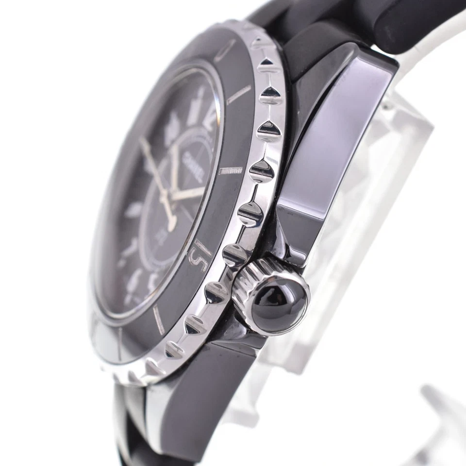 Reloj señora con papel CHANEL J12 H0681 cerámica/caucho cuarzo P#143567 Foto 3 de 4