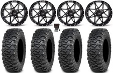 Itp Tornado 15 Wheels Black 30 Savage Xt Tires Honda Pioneer 1000 Talon