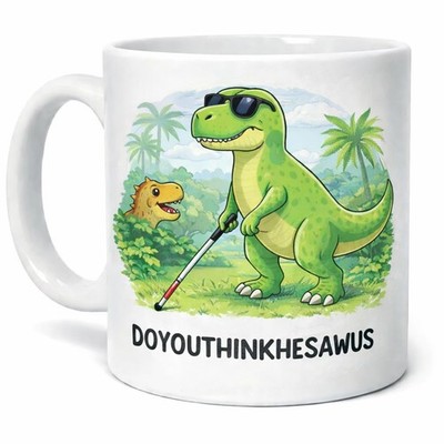 Dinosaurier Kaffeebecher Brew Crew Geschenke weiß Keramik 11 Unzen lustiges Design