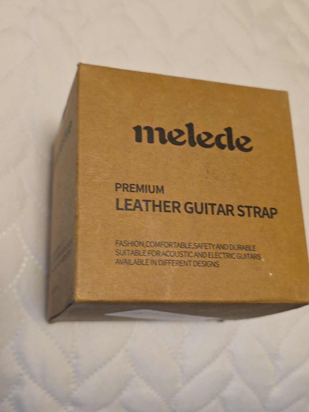 Melede Suede Leather Guitar Strap Orange Treble Clef New 