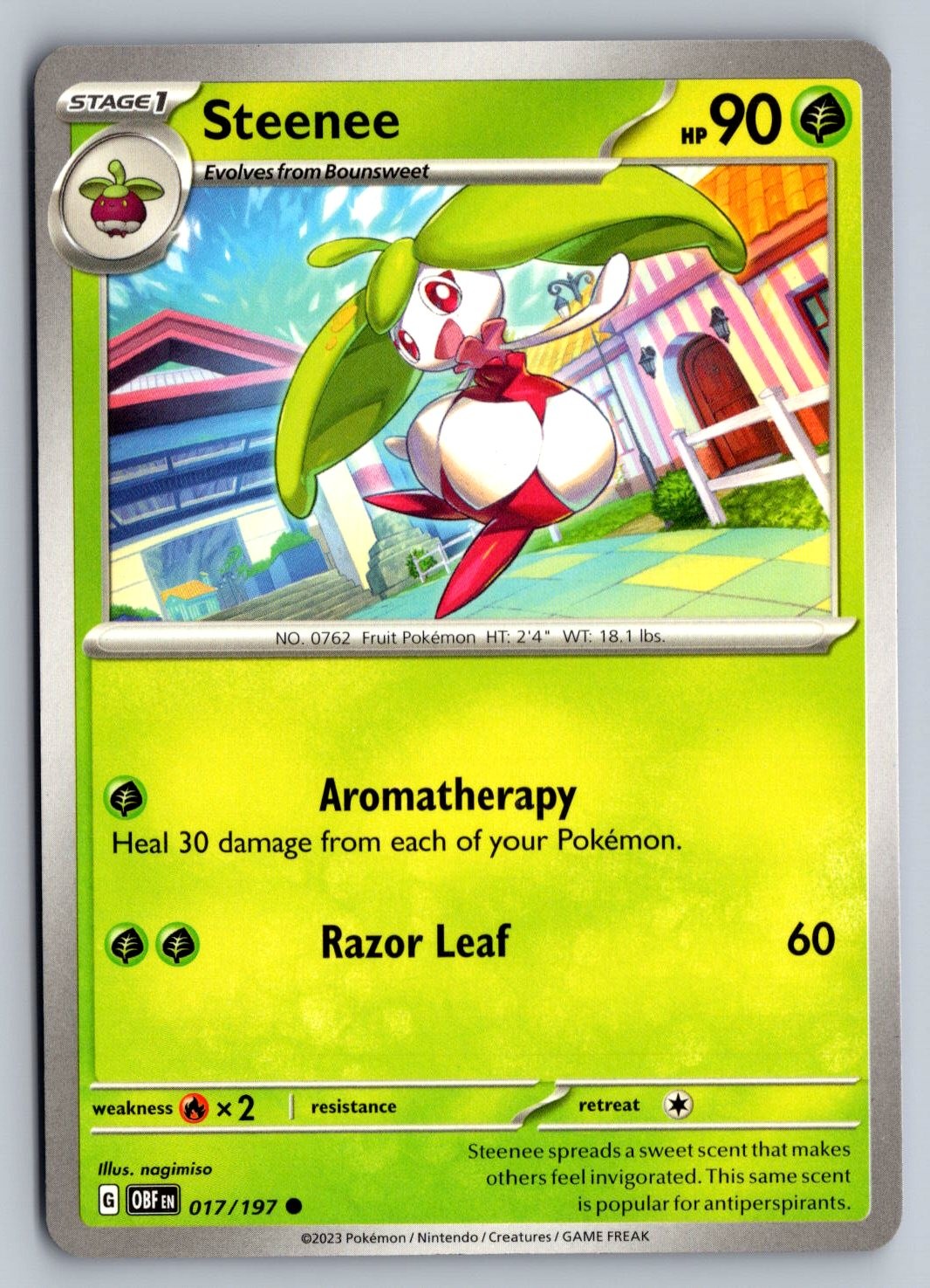 Obsidian Flames STEENEE 017/197 NM/M Pokemon Sky 7-28