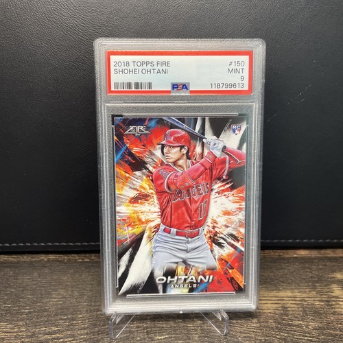 2018 Topps Fire Shohei Ohtani Rookie RC PSA 9 #150 Los Angeles Angels
