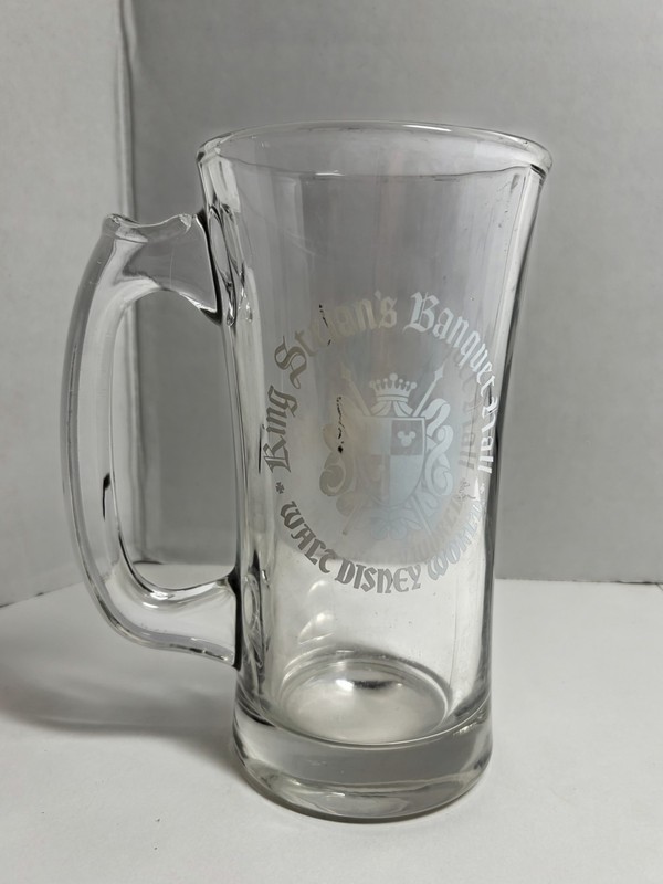 Vintage Commemorative Disney World Glass Mug with King Stefan's Banquet Hall
