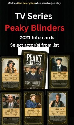 Peaky Blinders Single Infokarte TV-Serie - Schauspieler aus Liste auswählen - AA96