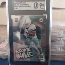 2021 Panini Playoff - Rookie Wave Auto 31/49 Jaylen Waddle  Prizm sgc 9
