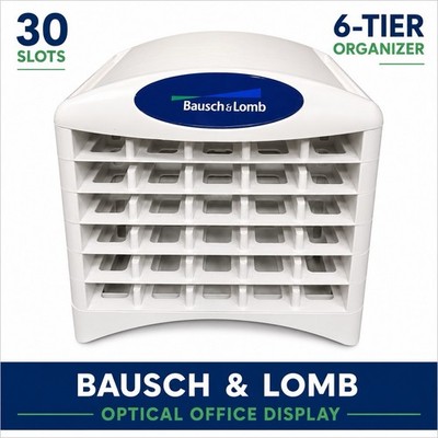 Bausch & Lomb 30 Slot Optical Inventory Organizer 6 Tier Office Display Rack