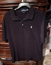Mens Size XL Black Polo by Ralph Lauren Short Sleeve Polo Shirt