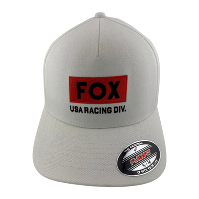 Fox Racing USA Div. 1974 Dial White A-Frame Stretch Flex Fit Adult