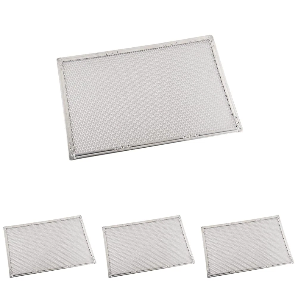 Set of 4 Aluminum Pizza Baking Screens 11"x16" for Perfect Pizzas