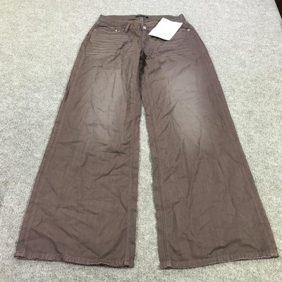 Aeropostale Pants Womens 32 Brown Chino Wide Leg Pockets Casual 4030-157285