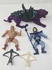 He-Man Skeletor Panthor Vintage  toy Motu 6in Mattel Crossbow Staff