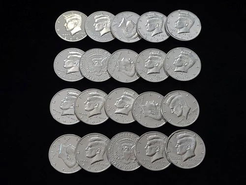 $10 Face Value Roll of 20 2001-S Kennedy 90% Silver Proof Half Dollars NICE!